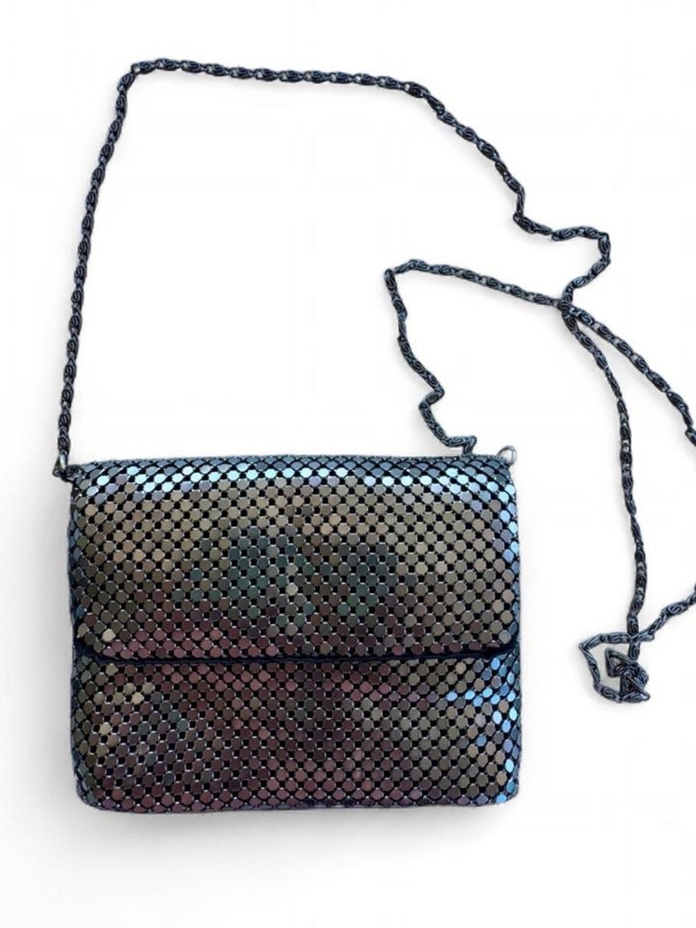 Silver Chainmail Formal Clutch Crossbody Strap Purse Wedding Homecoming Formal